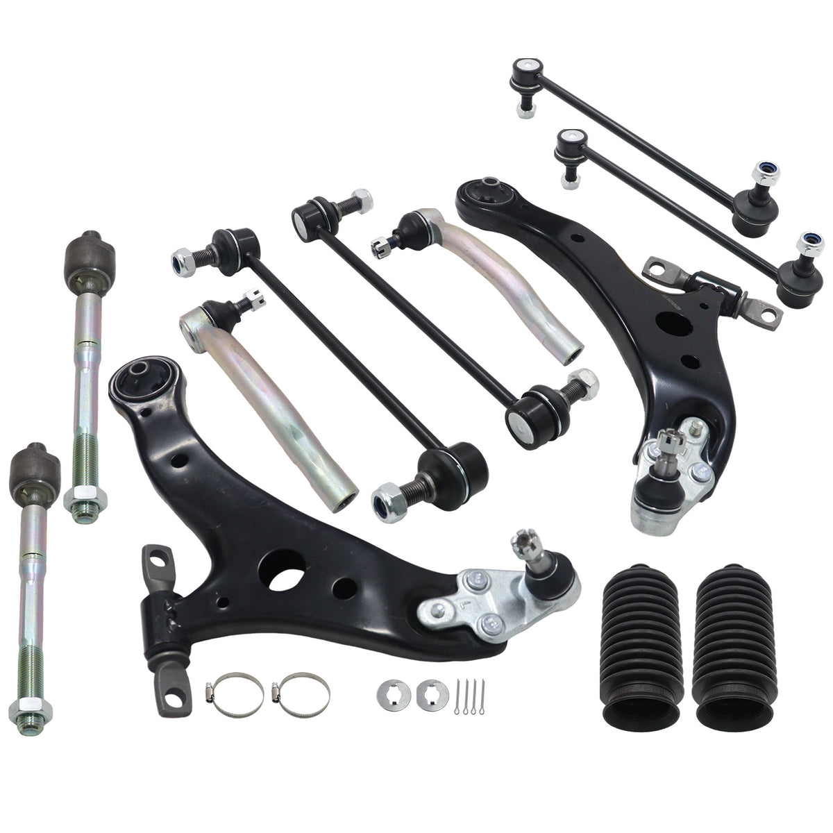 14PCS For Toyota Camry 2012-2017 Front Lower Control Arm Tie Rod Sway Bar Link
