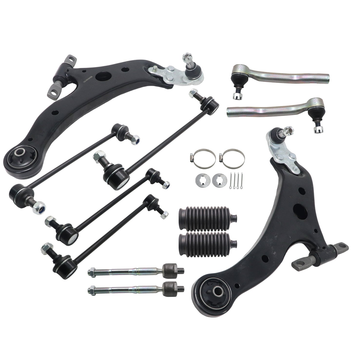 14PCS For Toyota Camry 2012-2017 Front Lower Control Arm Tie Rod Sway Bar Link