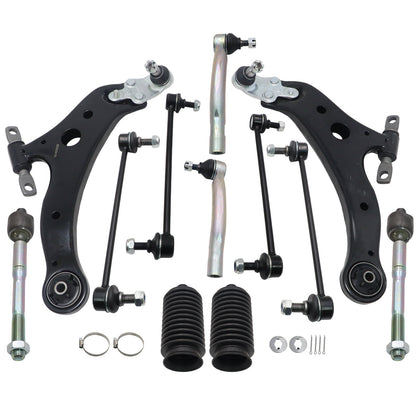 14PCS For Toyota Camry 2012-2017 Front Lower Control Arm Tie Rod Sway Bar Link