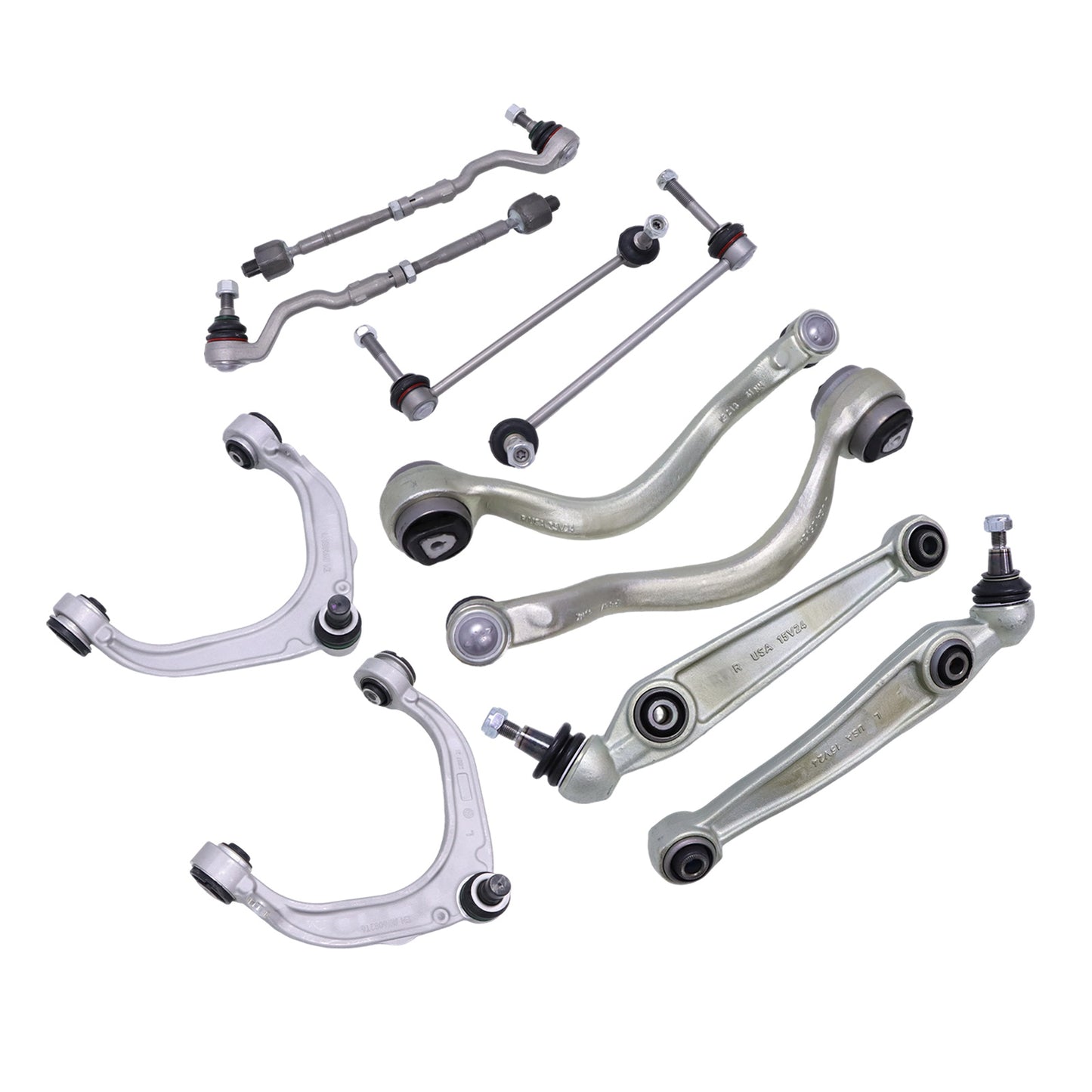 10* Front Suspension Control Arms & Ball Joint Sway Link Tie Rod Fits BMW X6 M