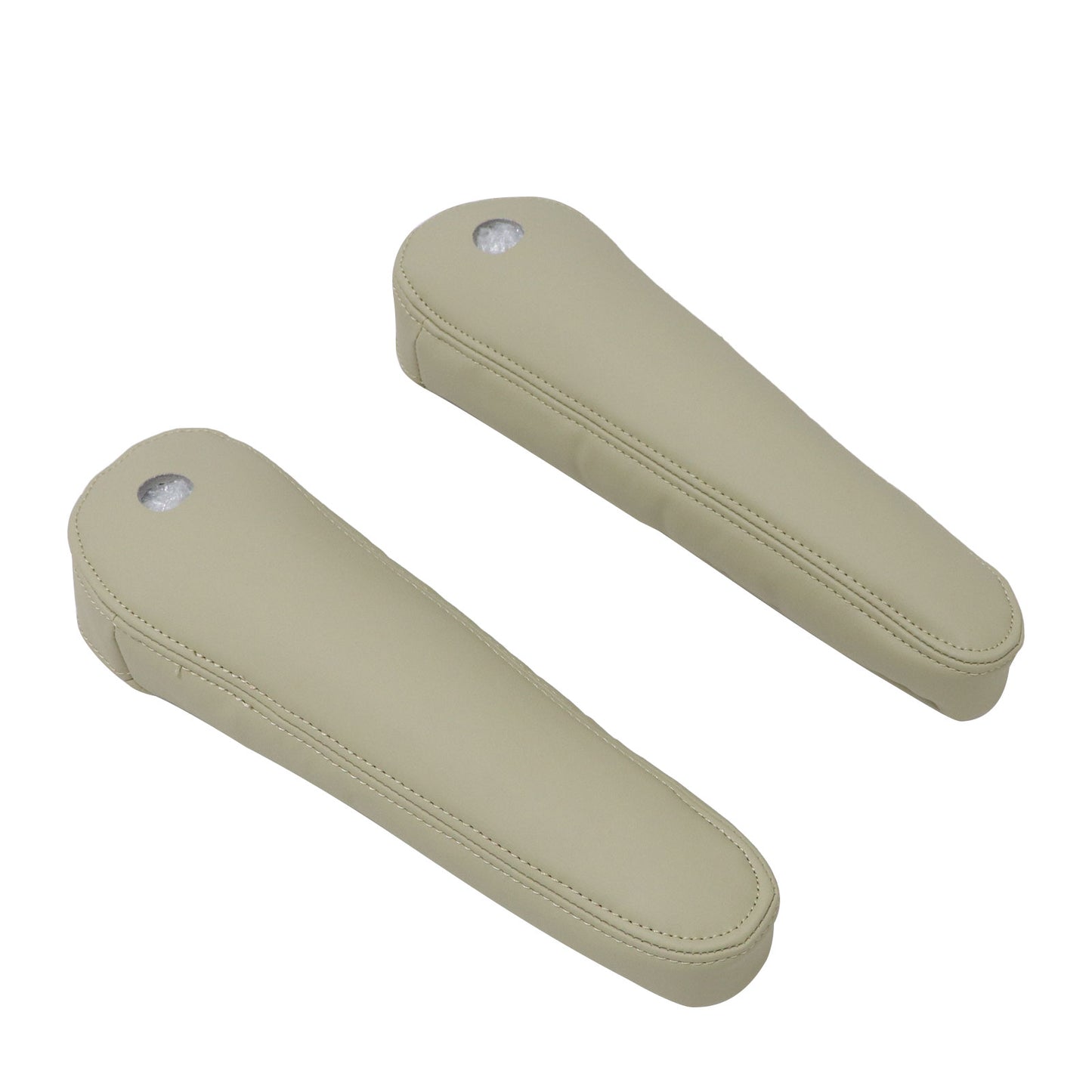 2PCS 2007-2014 Fits Cadillac Escalade Rear row Leather Seat Armrest Cover Tan