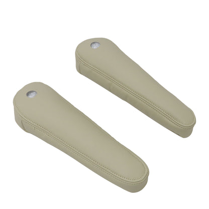 2PCS 2007-2014 Fits Cadillac Escalade Rear row Leather Seat Armrest Cover Tan