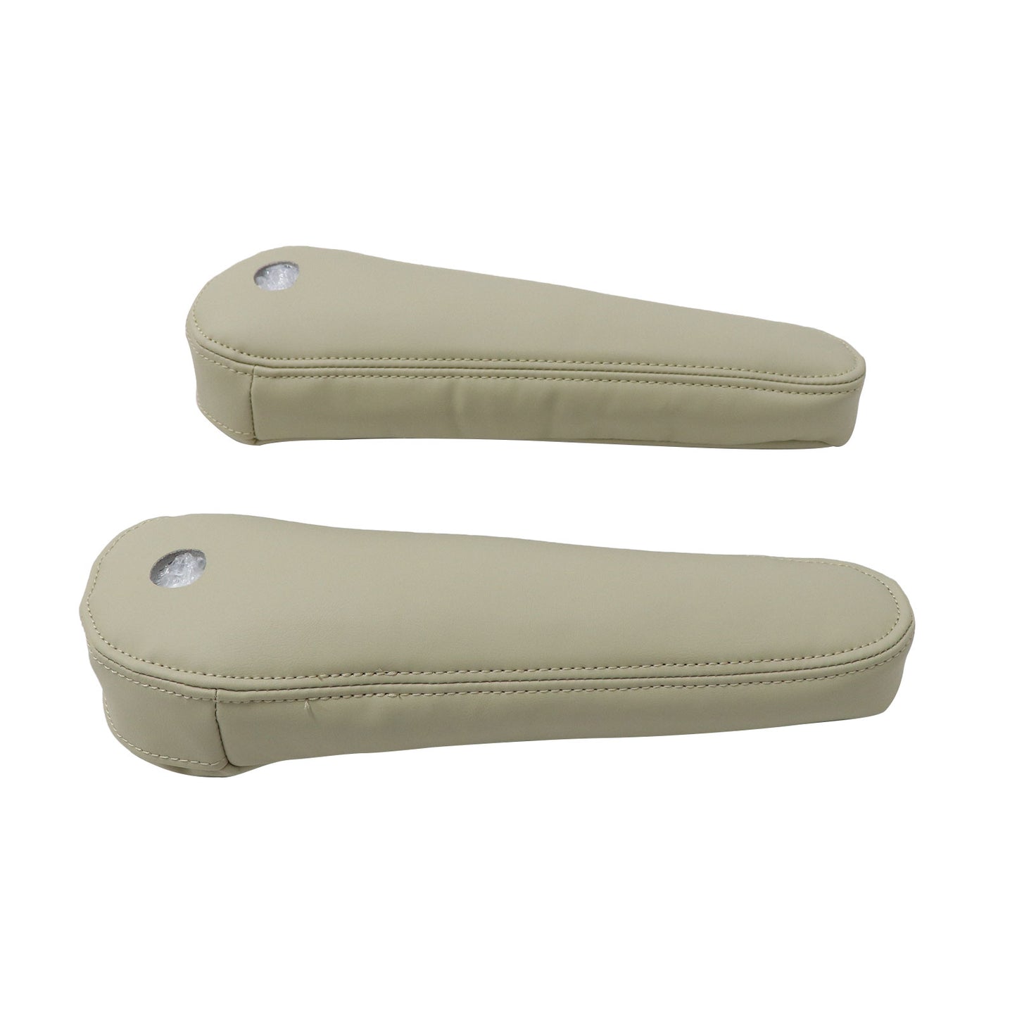 2PCS 2007-2014 Fits Cadillac Escalade Rear row Leather Seat Armrest Cover Tan