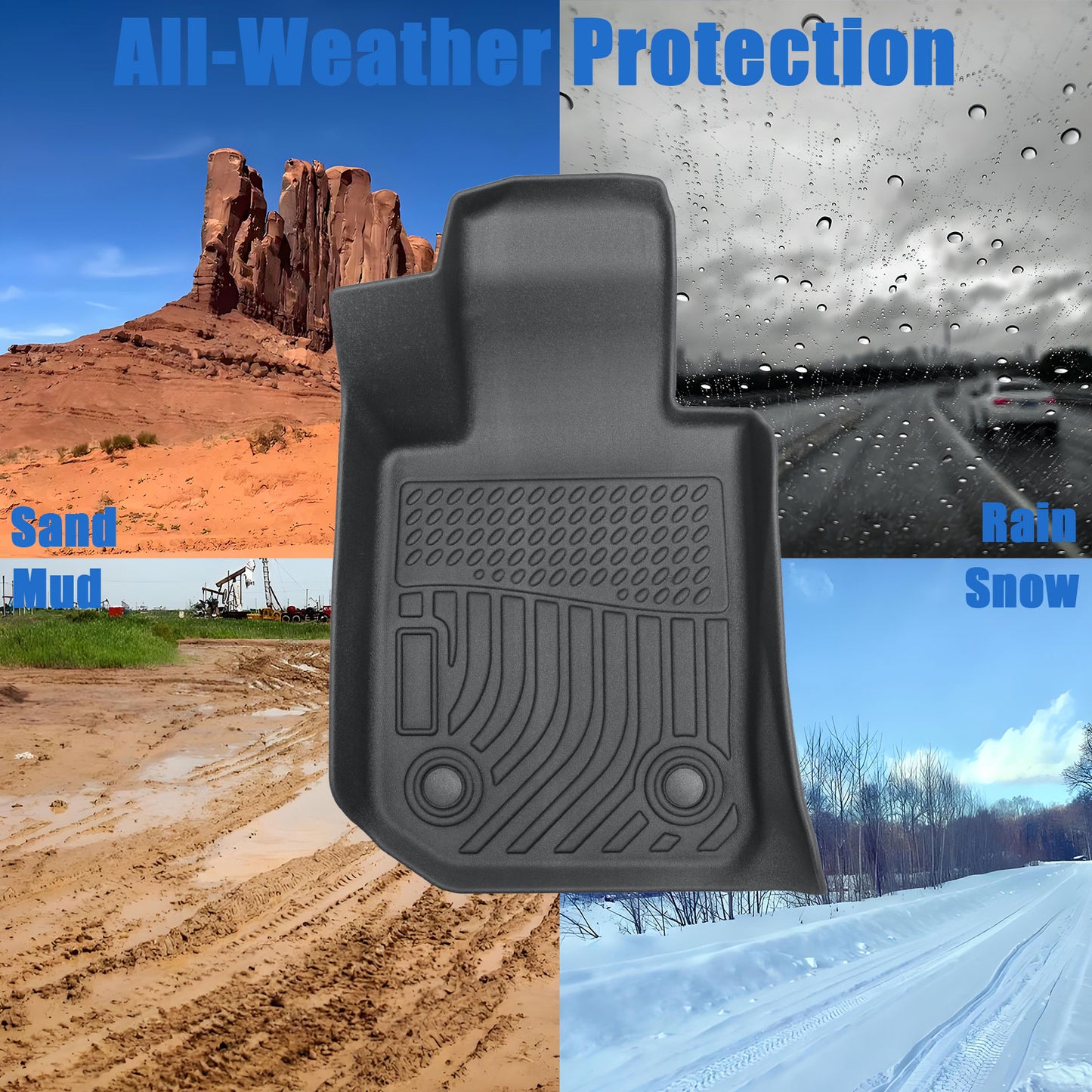 Fits 2019-2024 BMW 3 Series G20 RWD 5-Passengers TPE Floor Mats Liner Waterproof
