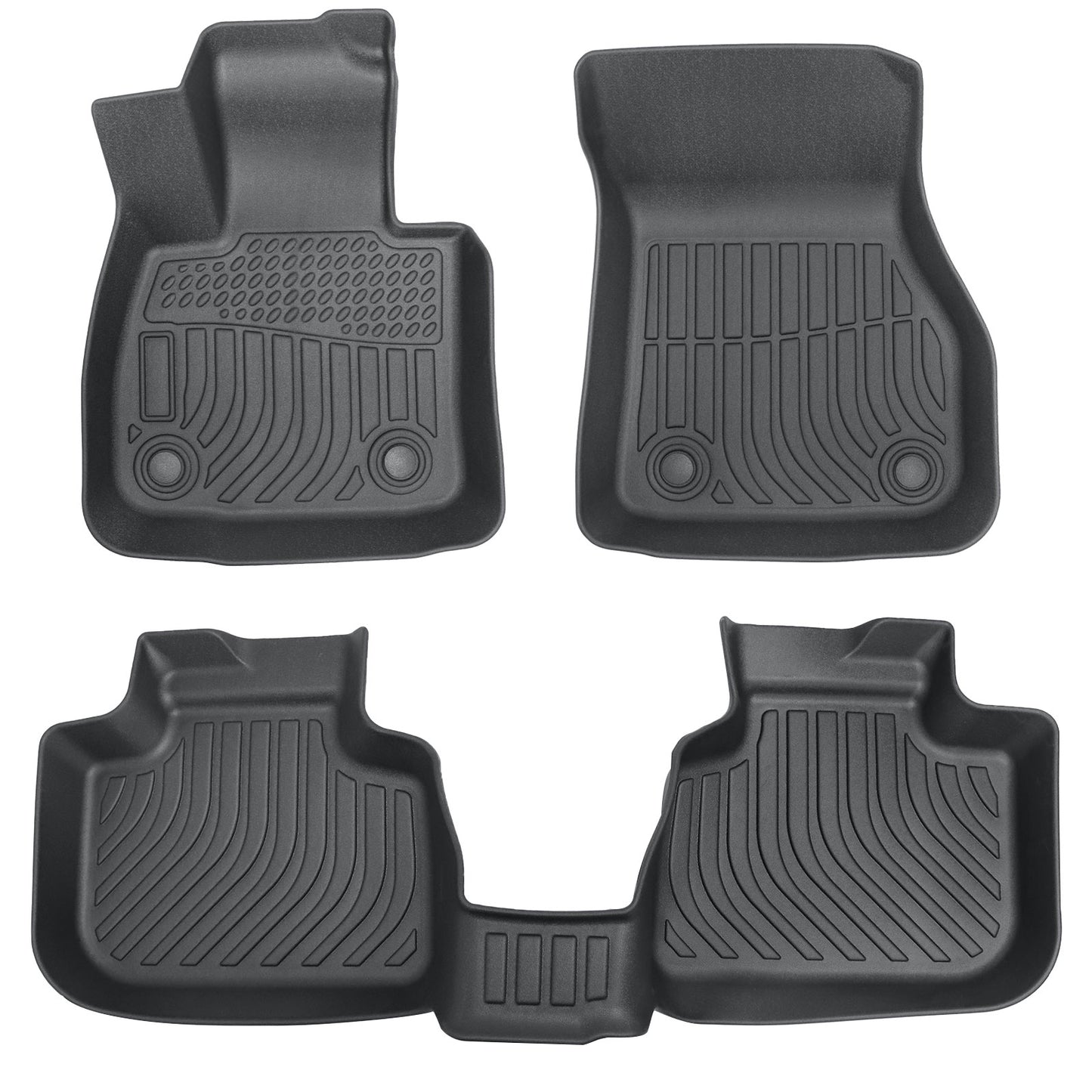 For 2016-2022 BMW X1 F48/ 2018-2022 X2 F39 TPE 1st+2nd Floor Mats Liners Black