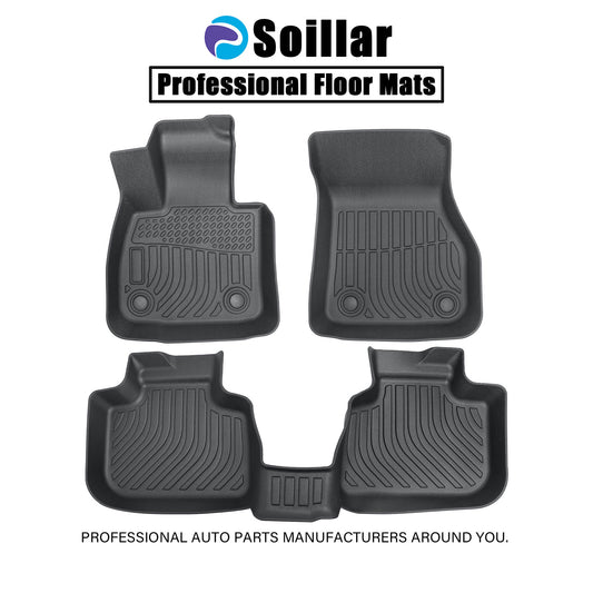 For 2016-2022 BMW X1 F48/ 2018-2022 X2 F39 TPE 1st+2nd Floor Mats Liners Black