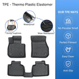 For 2023 BMW X1 U11 Sport TPE Front & 2nd Row Floor Mats Liner Set All Weather