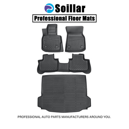 TPE Floor Mats+Trunk Cargo Liner Set For 2018 2019 BMW X3 Sport Waterproof 4Pcs