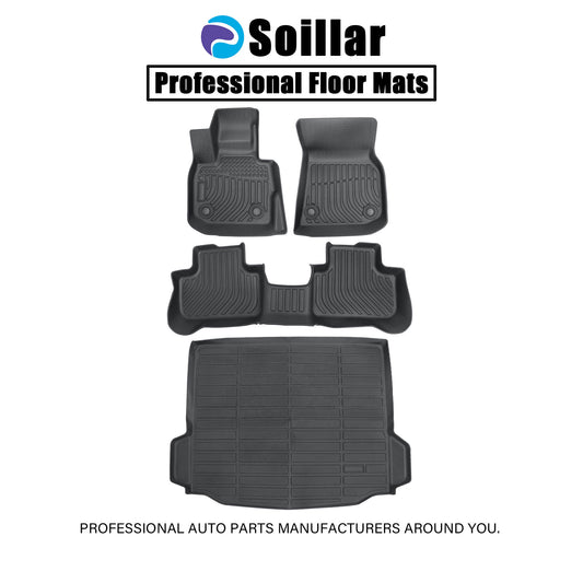 TPE Floor Mats+Trunk Cargo Liner Set For 2018 2019 BMW X3 Sport Waterproof 4Pcs