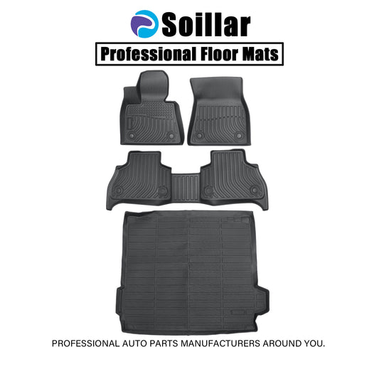 TPE Floor Mats Liners+Trunk Cargo Liner 4PCS For 2019-2025 BMW X5 All Weather