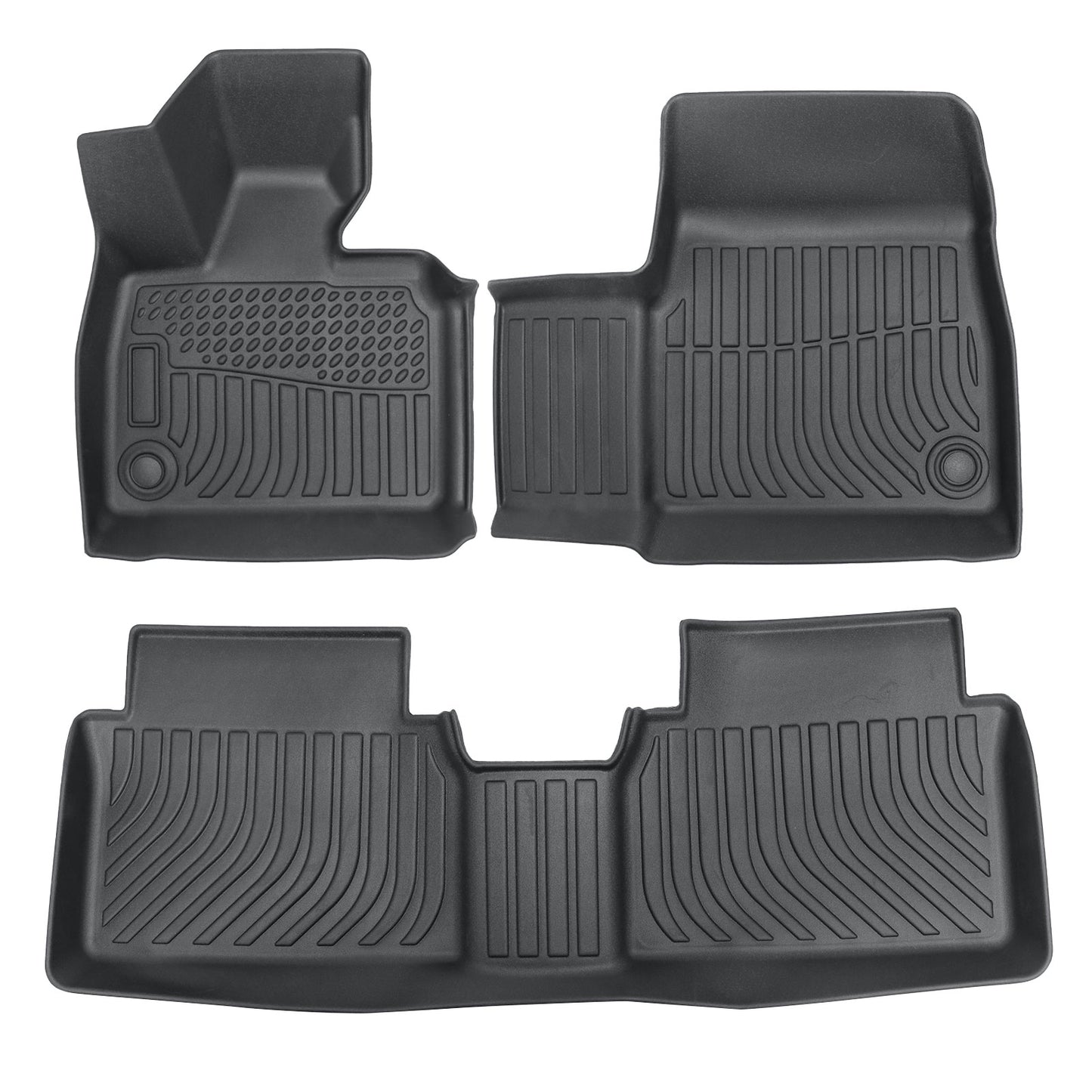 Floor Mats Liner For 2014-2021 BMW i3 4-Door Front & 2nd Row All Weather TPE 3X