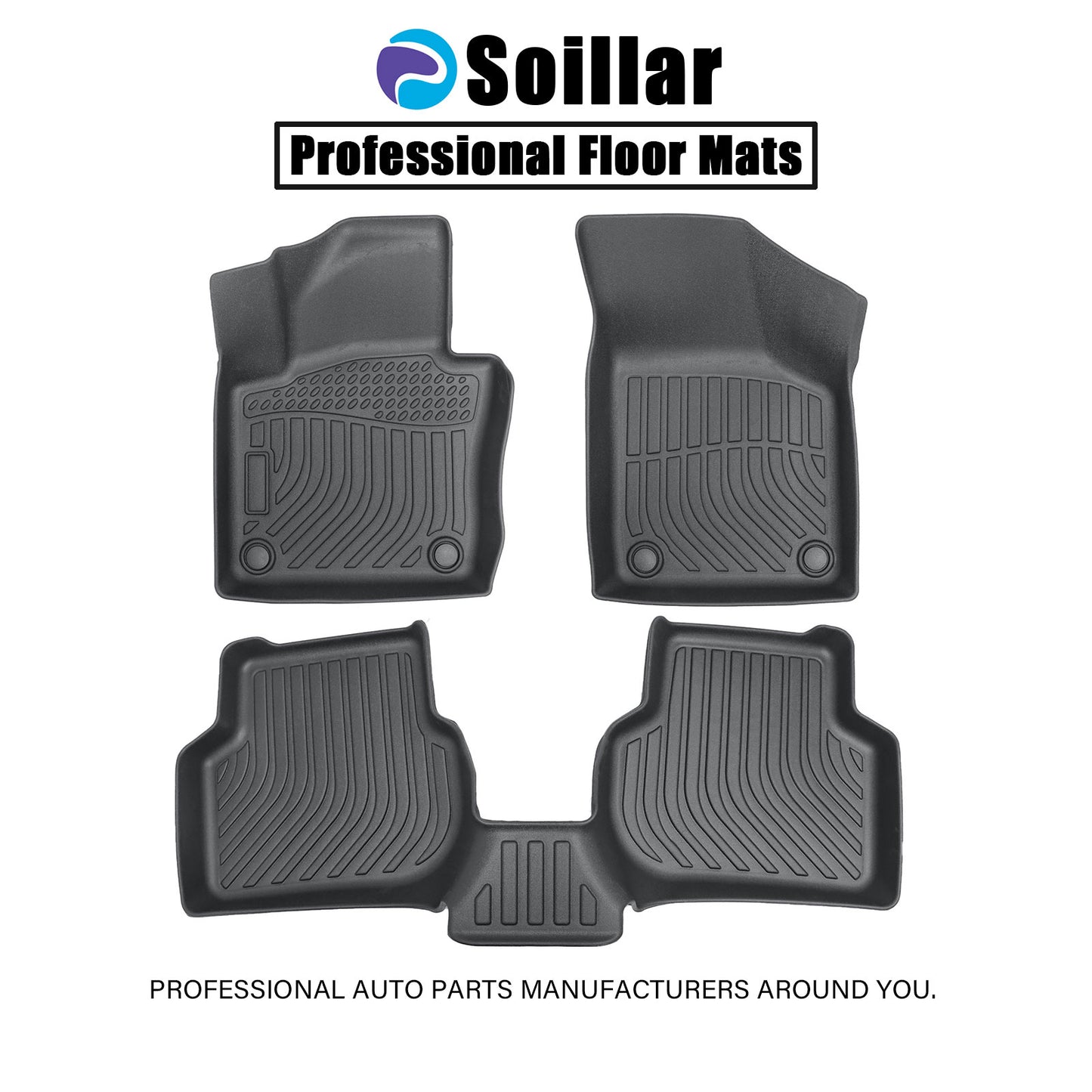 Floor Mats Liner For 2011-2018 Volkswagen Jetta 4Door Front-Rear All Weather TPE