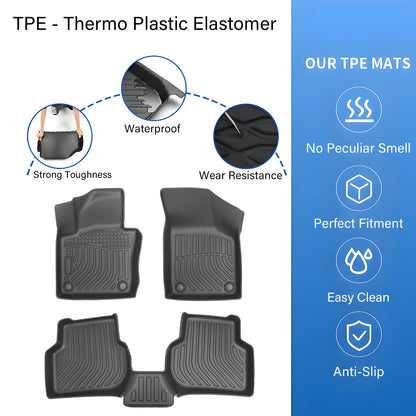 Floor Mats Liner For 2011-2018 Volkswagen Jetta 4Door Front-Rear All Weather TPE