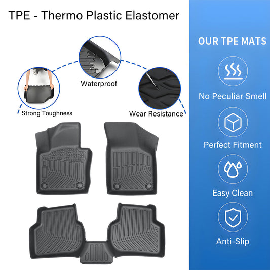 Floor Mats Liner For 2011-2018 Volkswagen Jetta 4Door Front-Rear All Weather TPE