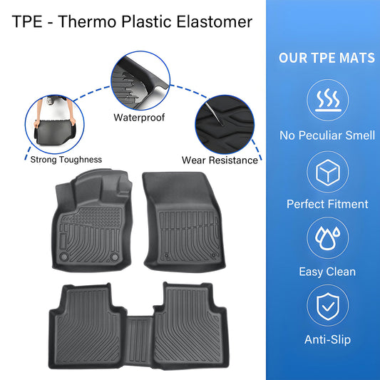 Floor Mats Liner For 2018-2024 Volkswagen Tiguan 5/7 Seats 4-Door Front-Rear TPE