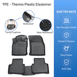 Floor Mats Liner For 2022-2025 Volkswagen Taos TPE Front & Rear Replacement New