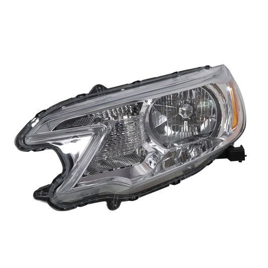 Chrome Halogen Headlights Assembly Pair For 2012 2013 2014 CRV CR-V Headlamp