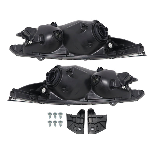 Chrome Halogen Headlights Assembly Pair For 2012 2013 2014 CRV CR-V Headlamp