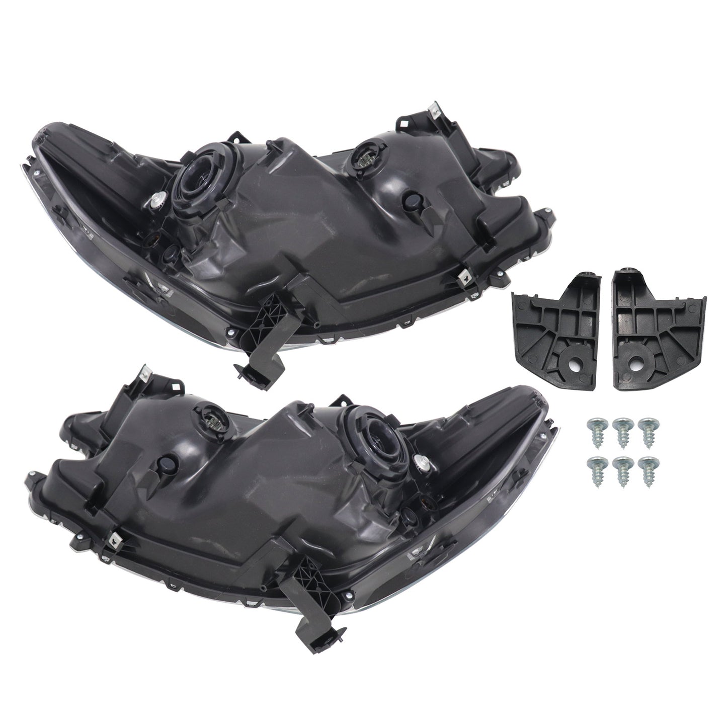 Chrome Halogen Headlights Assembly Pair For 2012 2013 2014 CRV CR-V Headlamp