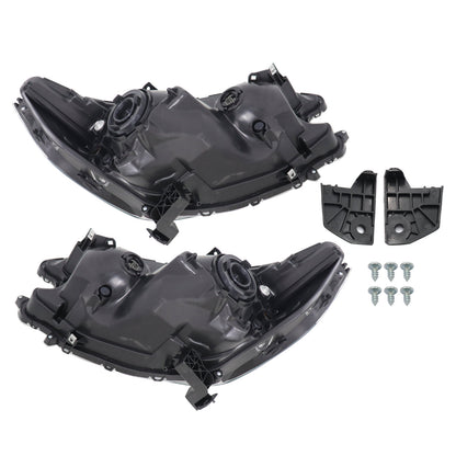 Chrome Halogen Headlights Assembly Pair For 2012 2013 2014 CRV CR-V Headlamp