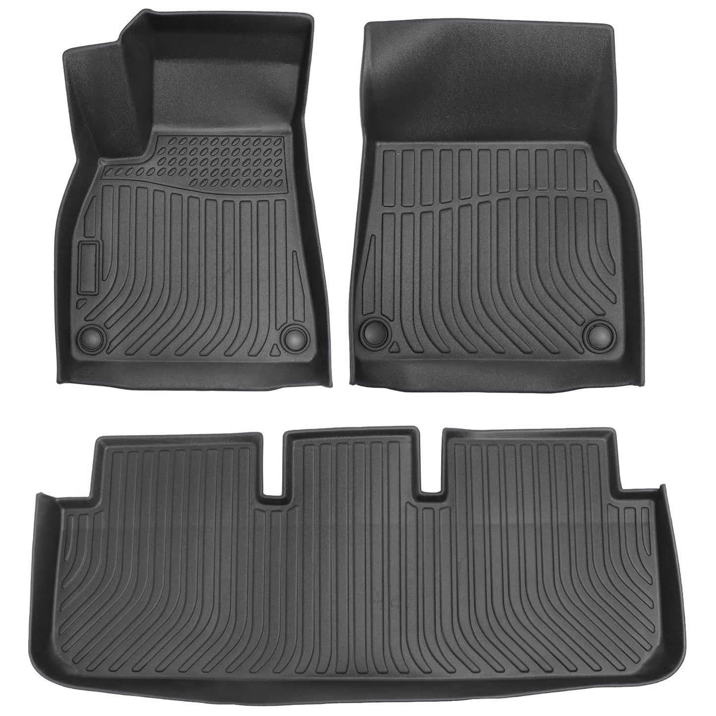 Floor Mats Liner For 2021-2025 Tesla Model S 4-Door Front-Rear All Weather TPE