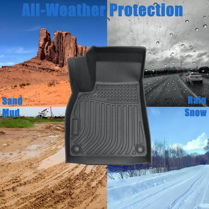 Floor Mats Liner For 2021-2025 Tesla Model S 4-Door Front-Rear All Weather TPE