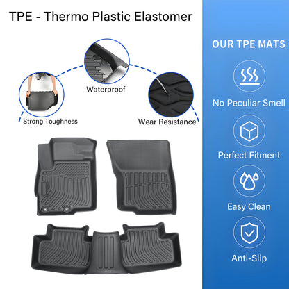 Floor Mats Liner For 2011-2024 Mitsubishi Outlander Sport 4-Door All Weather TPE