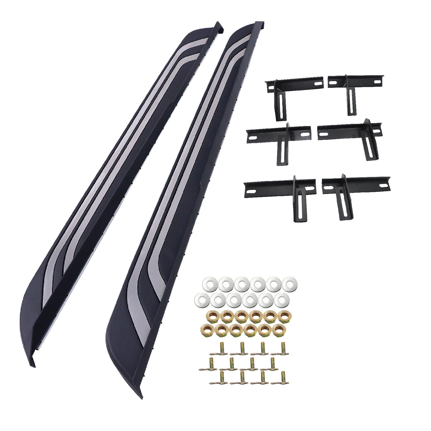 Aluminum For Toyota RAV4 2019-2024 Running Board Side Step Nerf Bars Pedal 2PCS