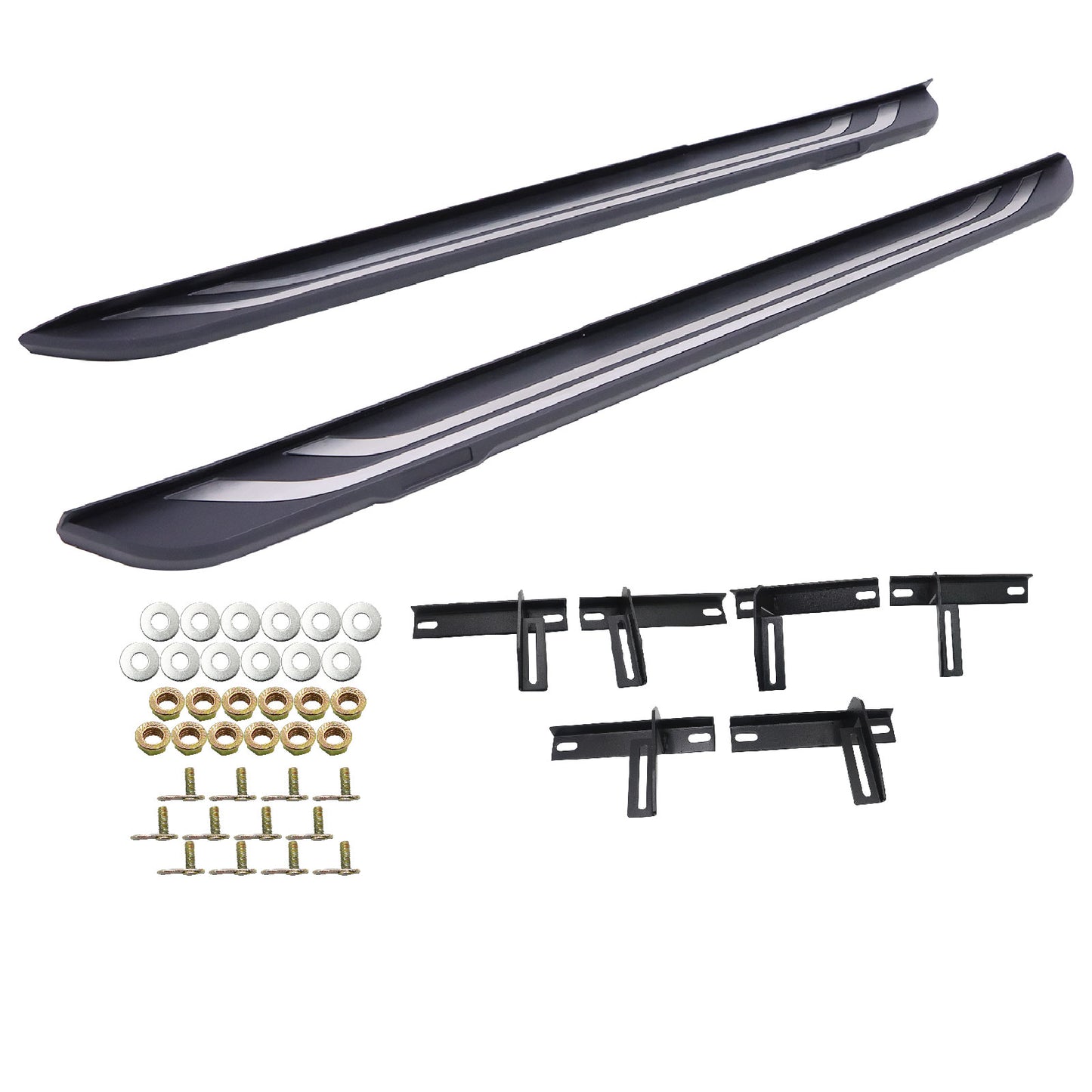 Aluminum For Toyota RAV4 2019-2024 Running Board Side Step Nerf Bars Pedal 2PCS