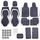 PU Leather 5 Seat Covers Full Set Front & Rear Cushion For Toyota Deluxe Car