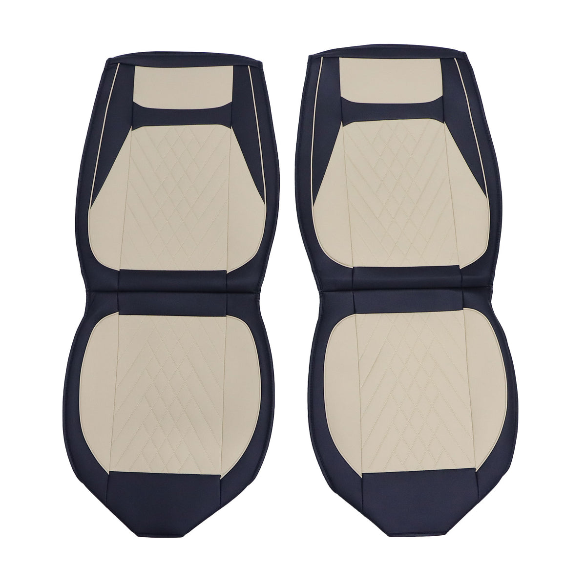 For 2009-2023 Dodge Ram Car Seat Cover Protector Full Set 5-Seat Black&Beige
