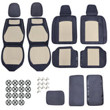 For 2009-2023 Dodge Ram Car Seat Cover Protector Full Set 5-Seat Black&Beige