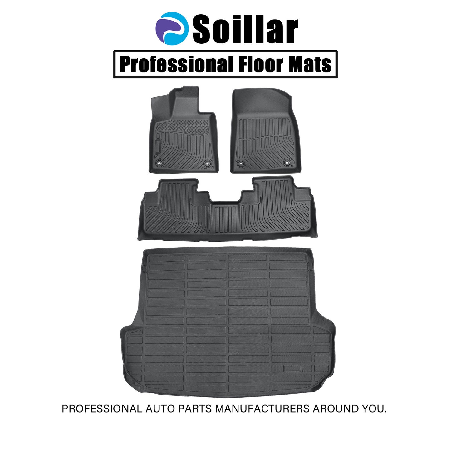 For 2016-2022 Lexus RX350 RX450h TPE Floor Mats+Trunk Cargo liner Full Set Black