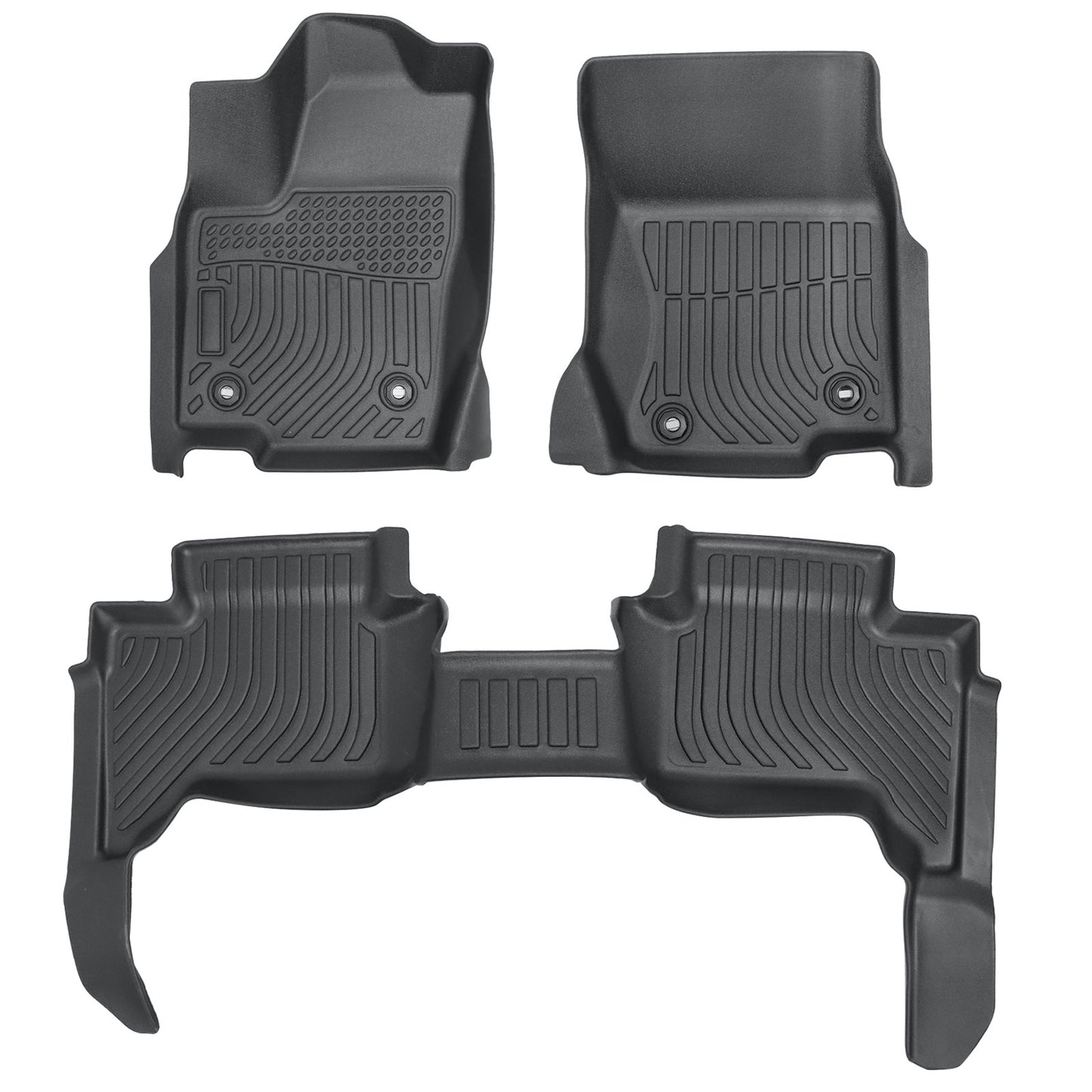 Fits 2024 2025 Toyota Land Cruiser / Lexus GX550 Floor Mats Liner TPE Set Black