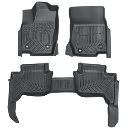 Fits 2024 2025 Toyota Land Cruiser / Lexus GX550 Floor Mats Liner TPE Set Black