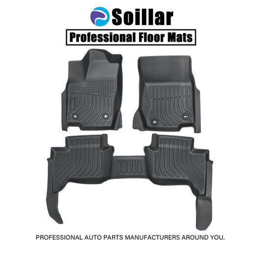 Fits 2024 2025 Toyota Land Cruiser / Lexus GX550 Floor Mats Liner TPE Set Black