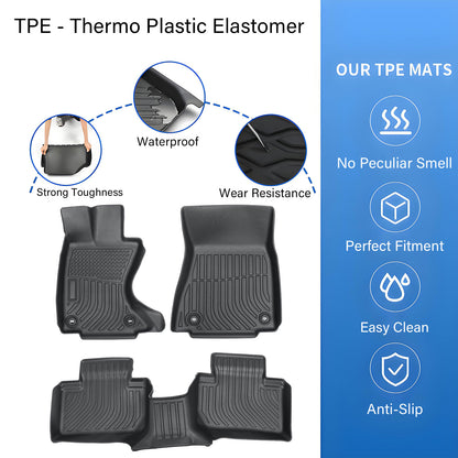 Floor Mats Liners Fits 2014-2022 Lexus IS350 IS250 IS300 AWD 3D All Weather TPE