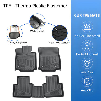 TPE Floor Mats Liner 3D Model For 2022 2023 2024 2025 Lexus NX350h NX450h+ Black