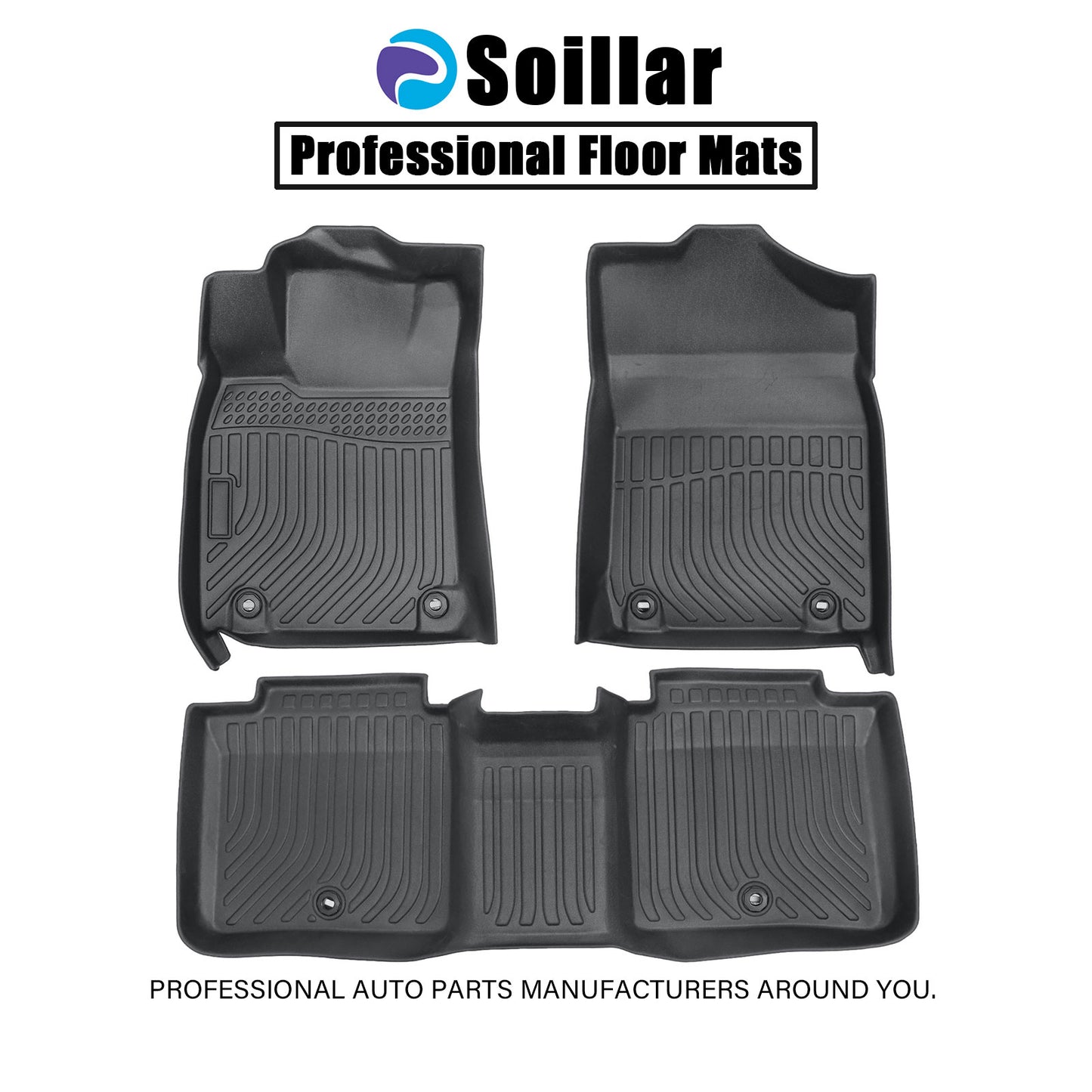 Floor Mats Liner For 2013-2018 Lexus ES350 / ES300h Front-Rear All Weather TPE