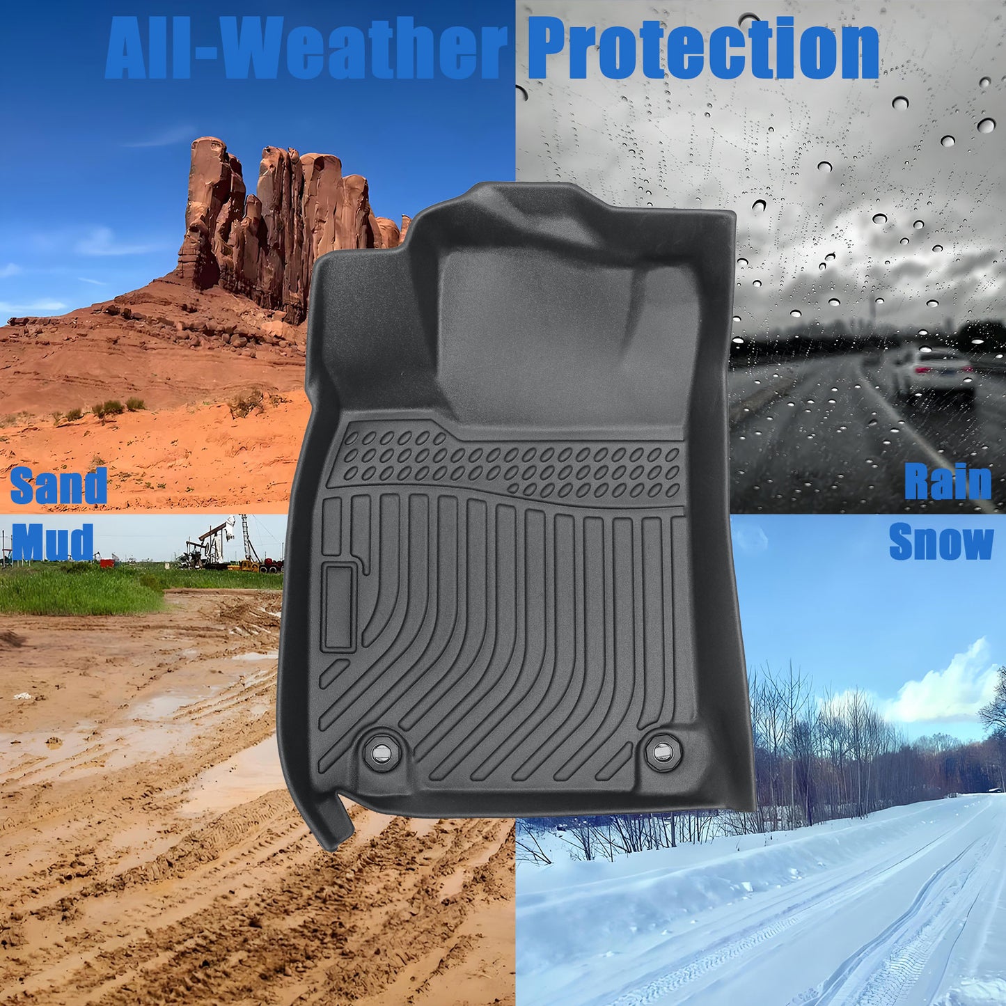 Floor Mats Liner For 2013-2018 Lexus ES350 / ES300h Front-Rear All Weather TPE