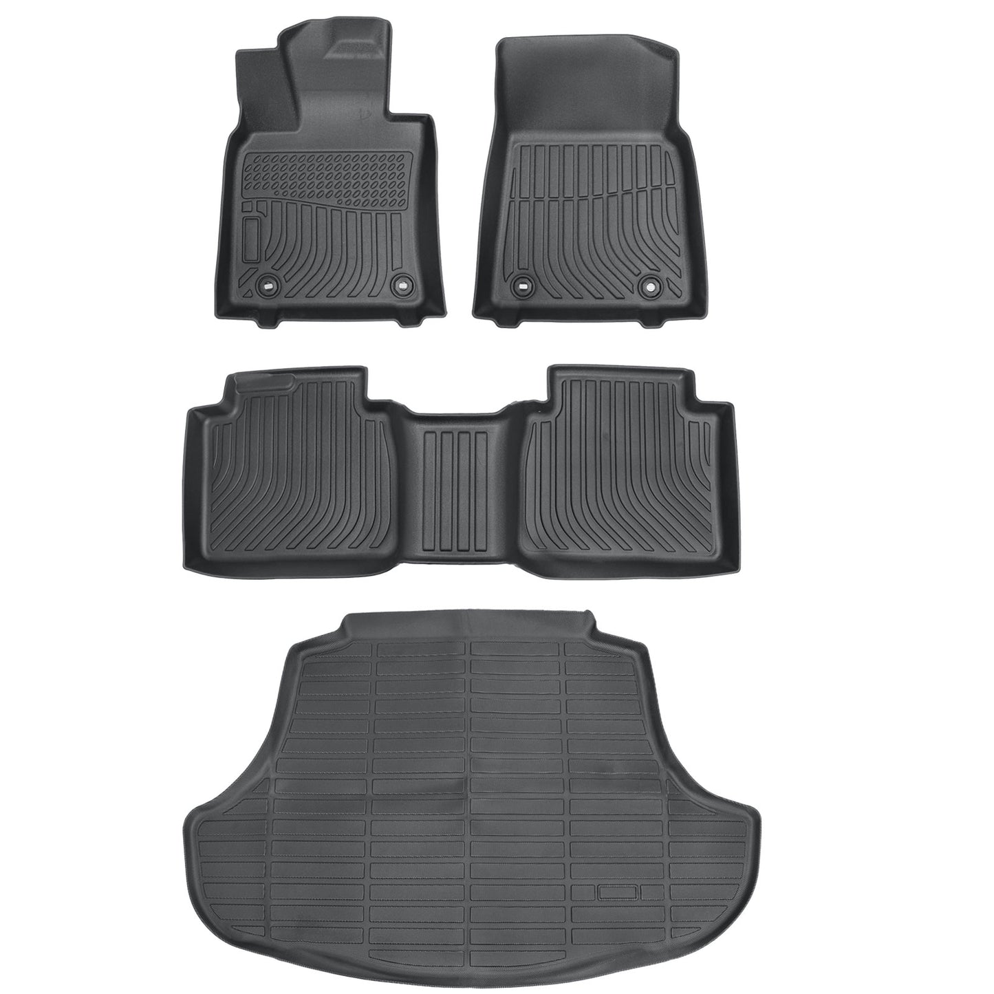 TPE Floor Mats Liner & Rear Cargo Trunk Liner For 2019-2024 Lexus ES350 / ES300h