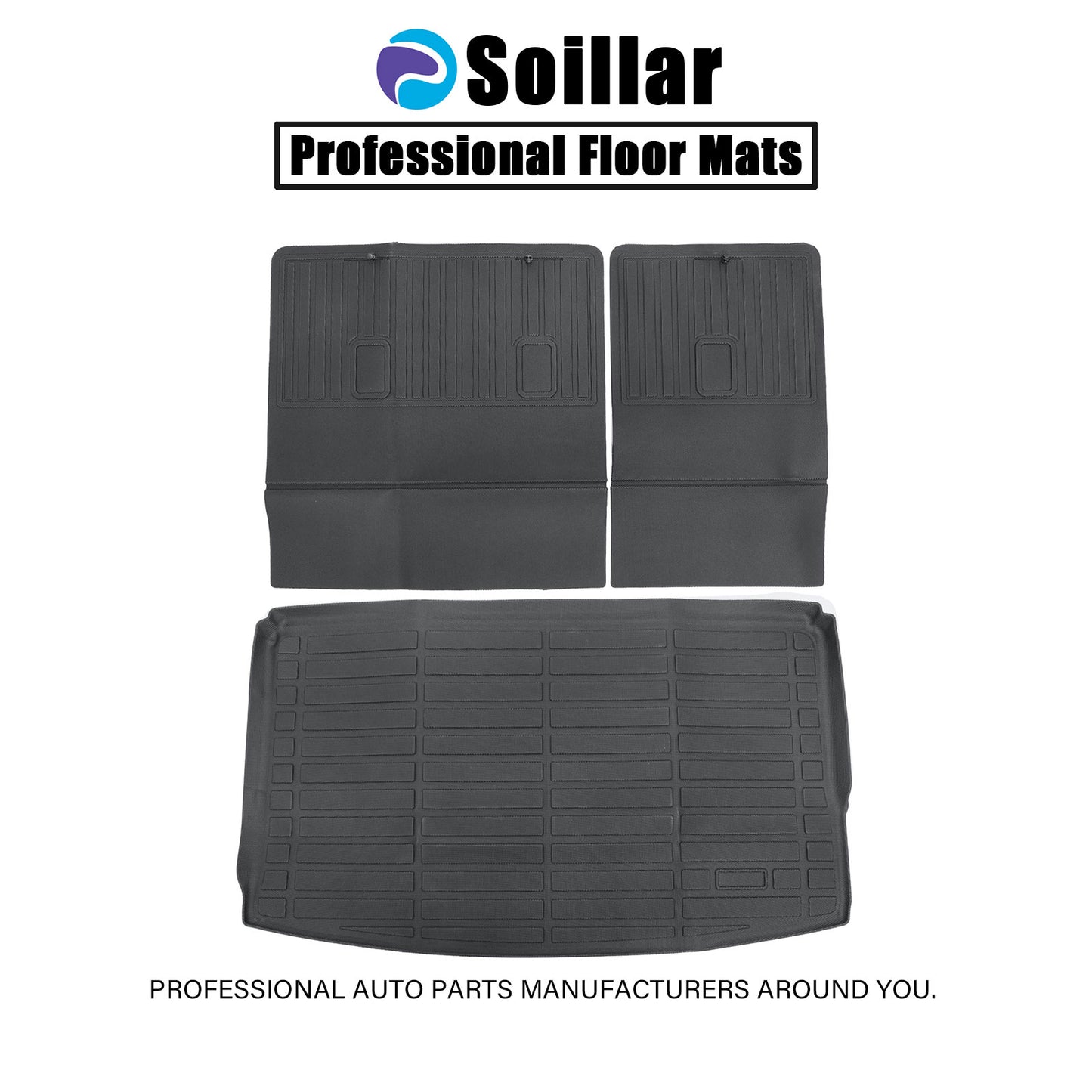 Trunk Cargo Liners For 2018-2024 Lincoln Navigator Ford Expedition Max TPE Black