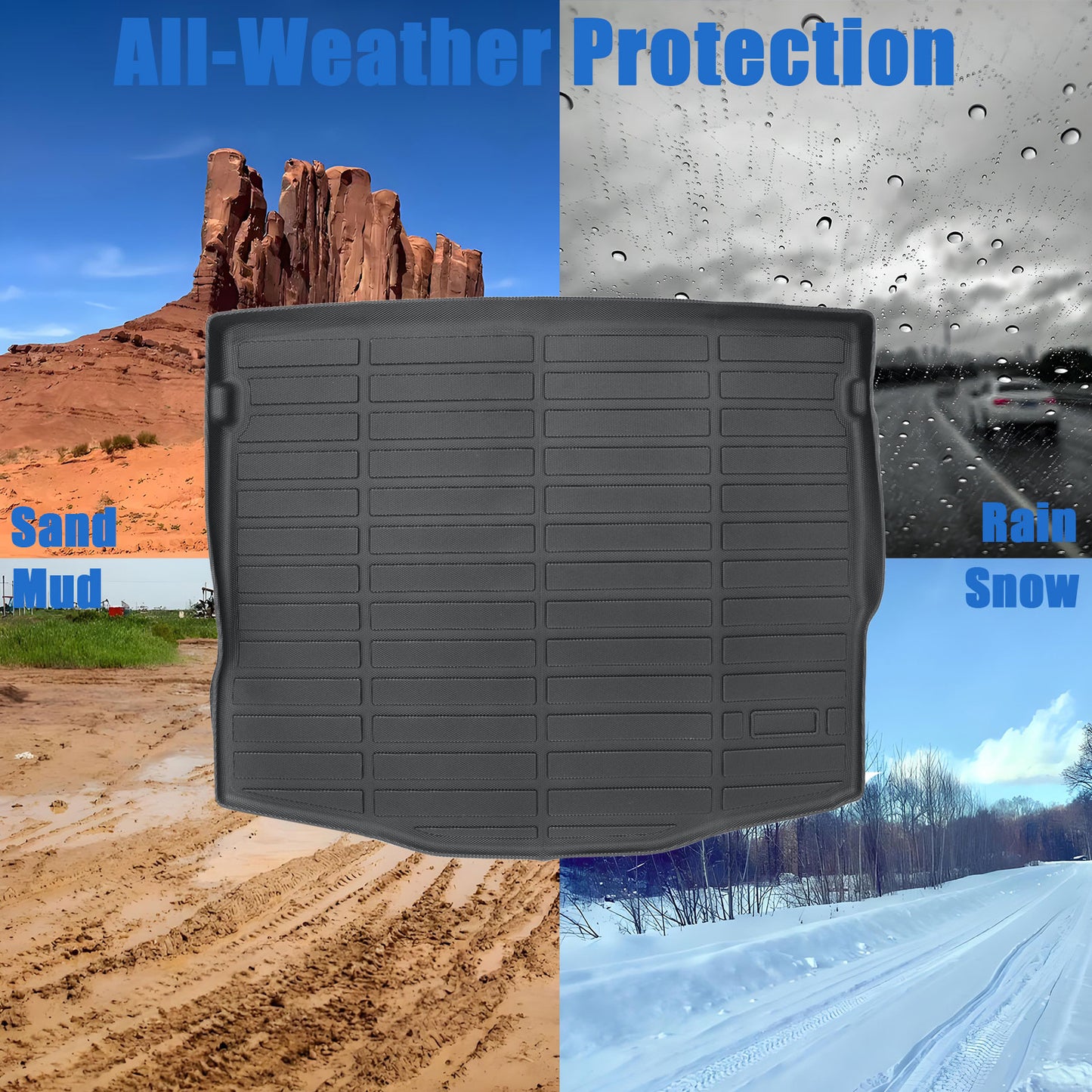 TPE Rear Cargo Trunk Liner Cover Floor Mat For 2020-2025 Ford Escape Waterproof