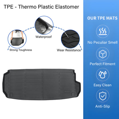 TPE Rear Trunk Cargo Liners Floor Mat For 2016-2025 Audi Q7 Sport Waterproof 3D