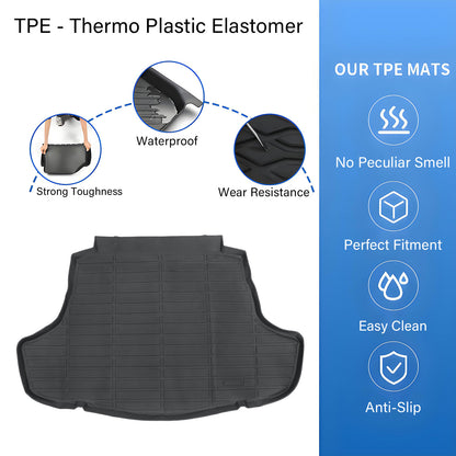 TPE Rear Cargo Trunk Liner Cover Floor Mat For 2018-2026 Toyota Camry Waterproof