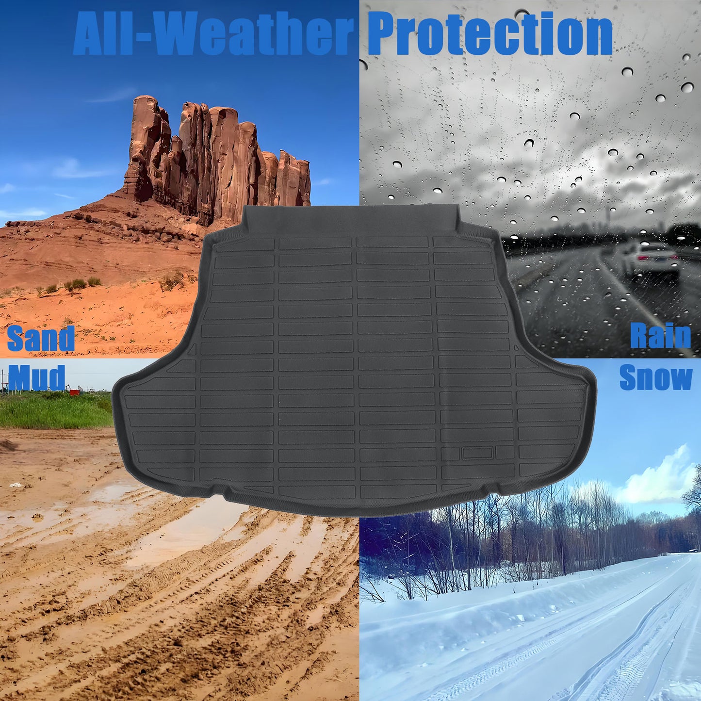 TPE Rear Cargo Trunk Liner Cover Floor Mat For 2018-2026 Toyota Camry Waterproof