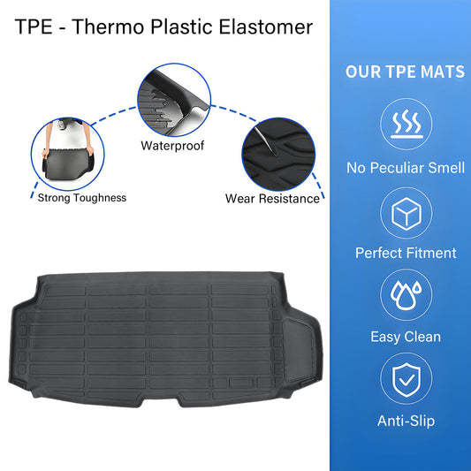TPE Rear Cargo Trunk Liner Cover Floor Mat For 2016-2026 Volvo XC90 Waterproof