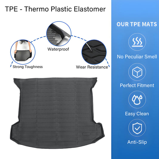 All Weather TPE 3D Trunk Cargo Liner Floor Mat Fits 2023 2024 2025 Cadillac XT5
