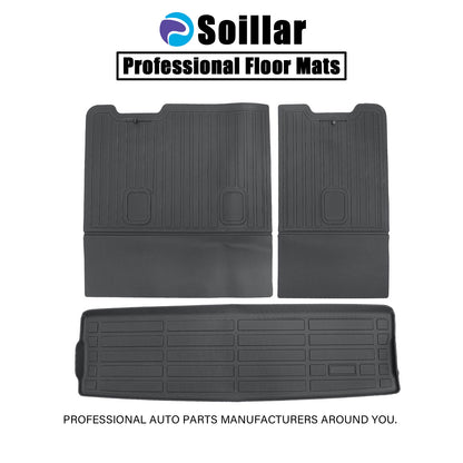 Backrest Mats & Trunk Cargo Liners For 2015-2020 Chevy Tahoe/GMC Yukon TPE 3Pcs