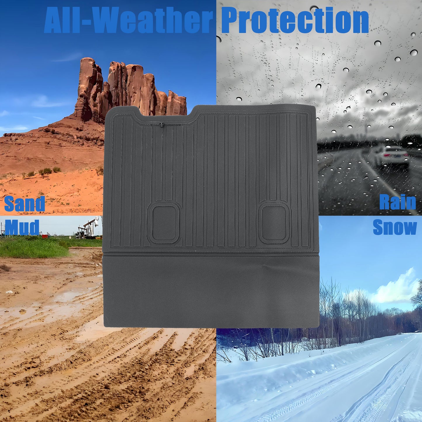Backrest Mats & Trunk Cargo Liners For 2015-2020 Chevy Tahoe/GMC Yukon TPE 3Pcs